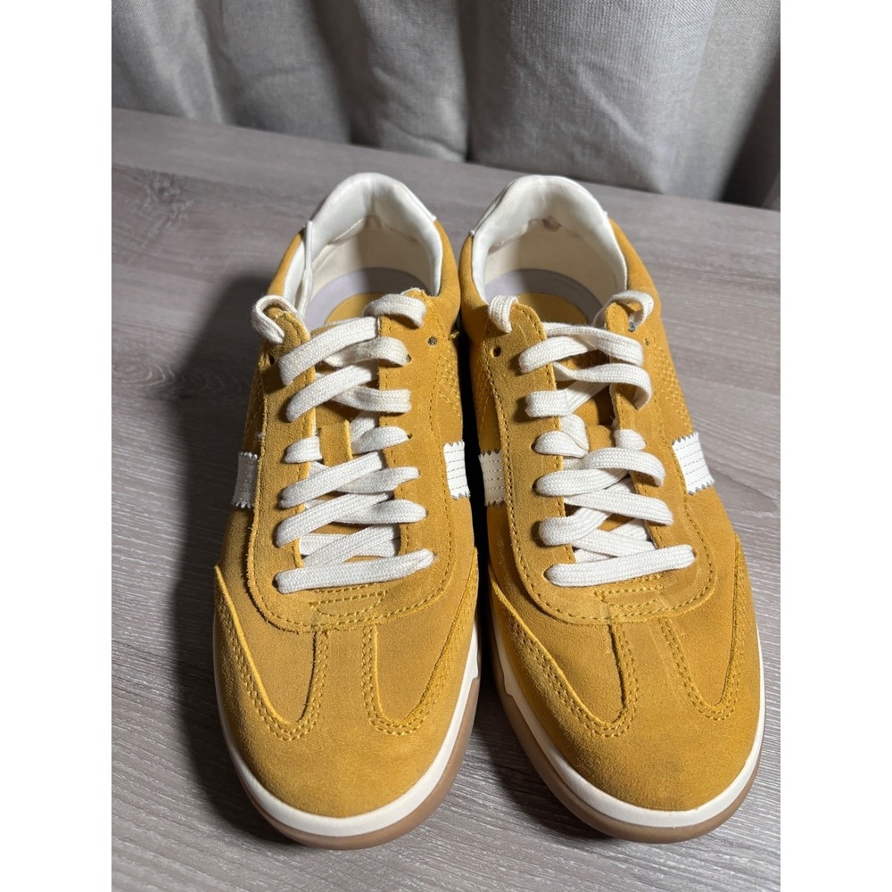 Vionic Womens 8 Suede Lace Up Sneakers Retro Gum Sole Orthotic Support City Walk - Picture 2 of 9